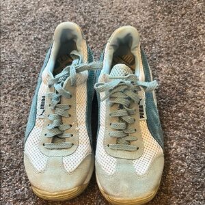 Puma Teal and White Casual Sneakers